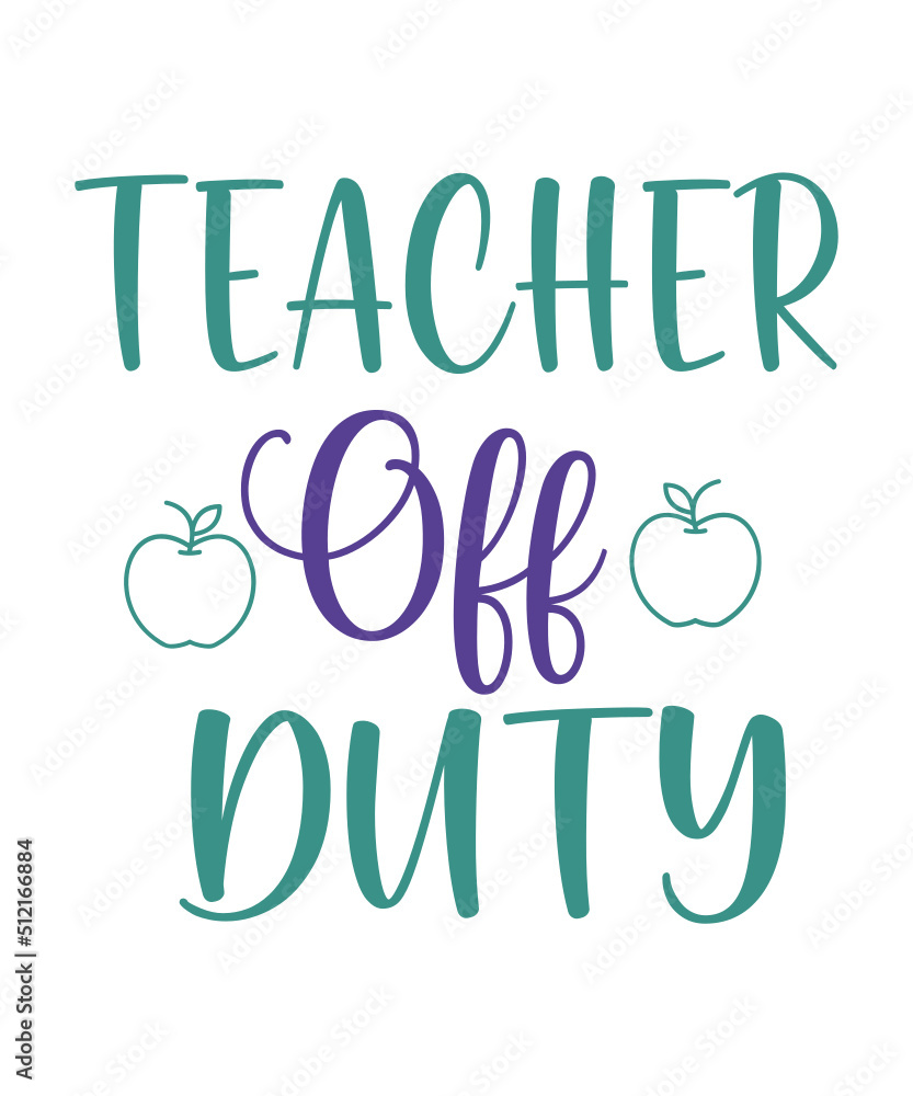 Fototapeta premium teacher t shirt, mug designs