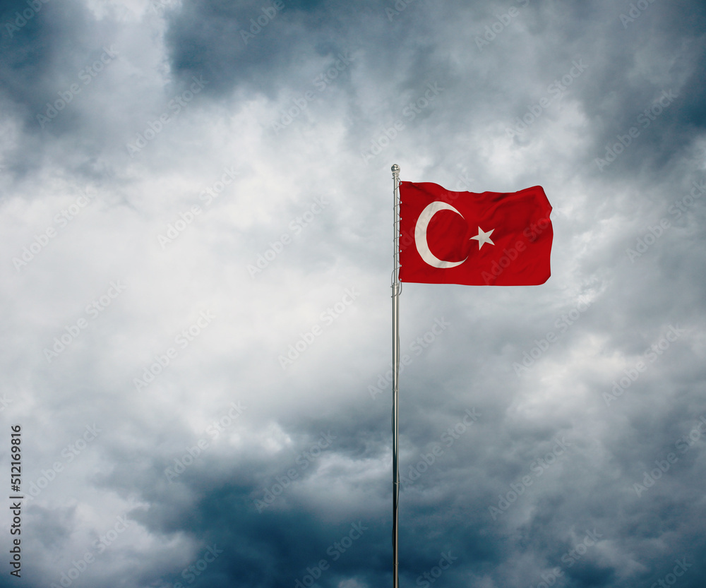 Turkish Flag, Turkish State 3D Flag Study Stock Photo Adobe Stock