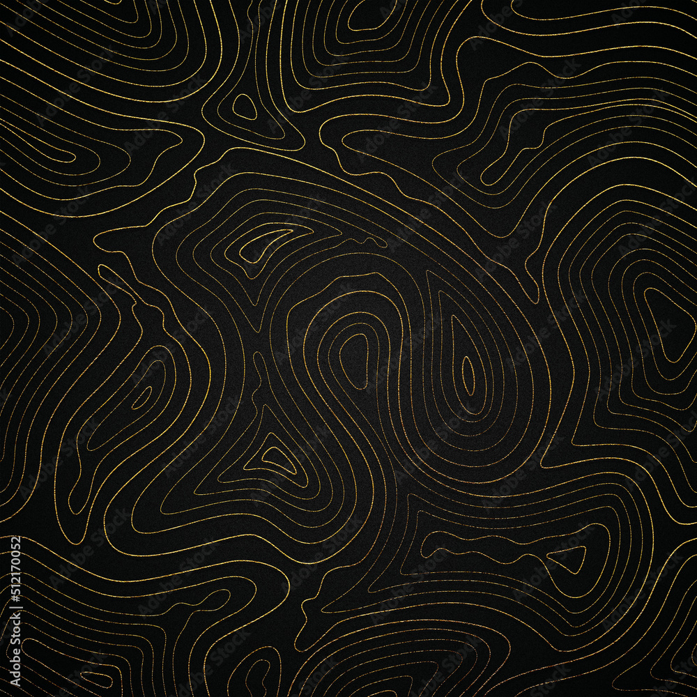 Topographic golden contour lines map seamless pattern. Topographic golden contour lines map seamless pattern.