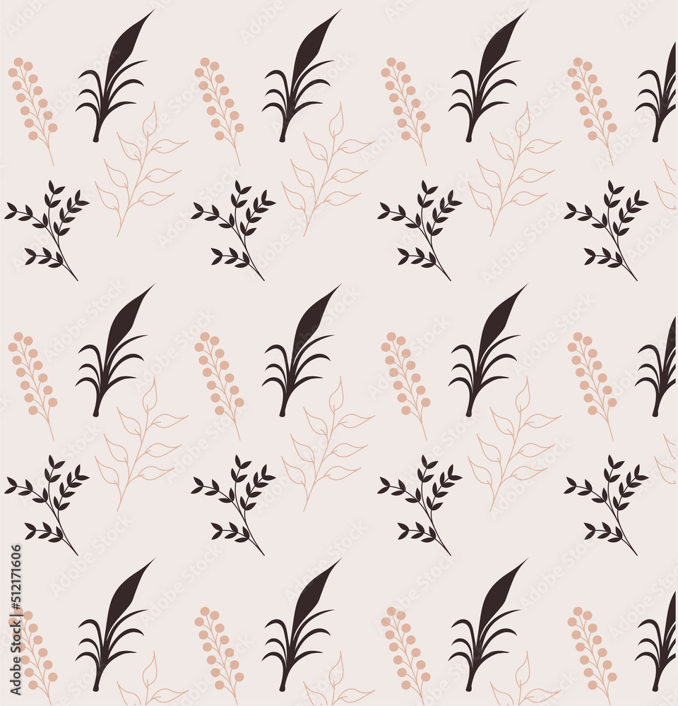 seamless poster with flowers, with plants seamless poster with flowers, with plants