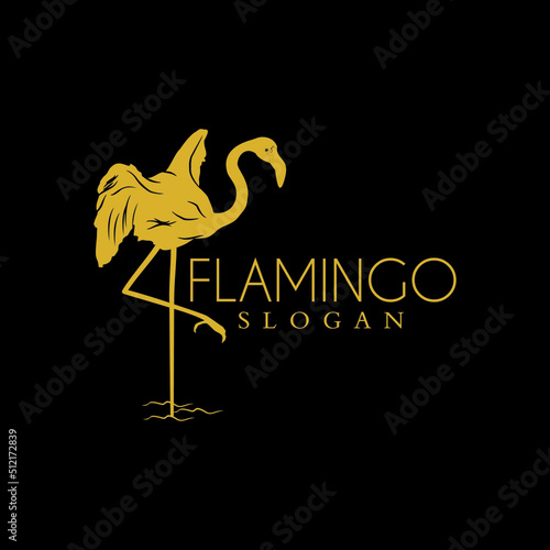 flamingo vector logo art design