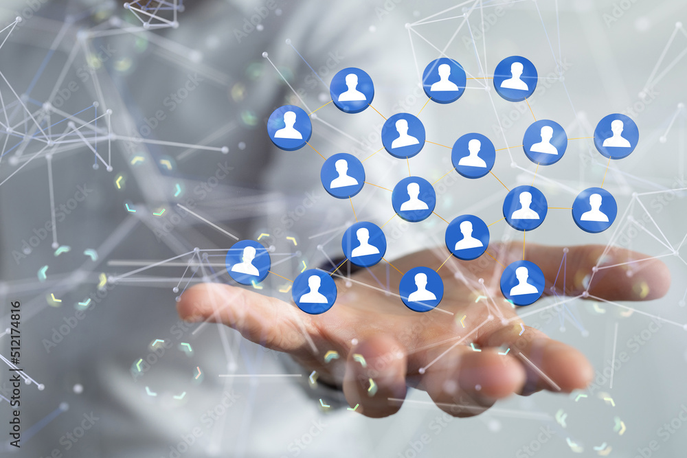 videoconference group of people talking in social network business videoconference group of people talking in social network business