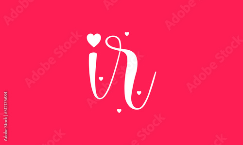Abstract Letter Vector Log IR RI I R Design Template