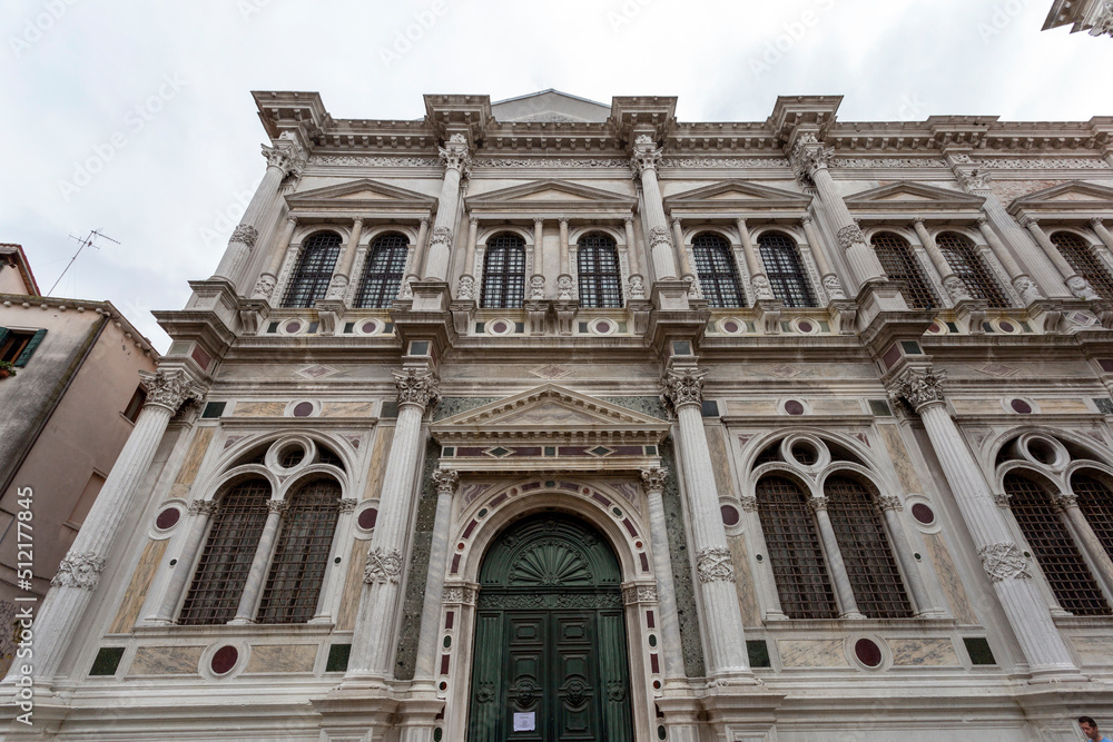 Scuola Grande di San Rocco in Venice on a summer day