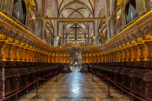 The Church of Santa Maria Gloriosa dei Frari in Venice on a summer day photo