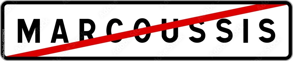 Panneau sortie ville agglomération Marcoussis / Town exit sign Marcoussis Panneau sortie ville agglomération Marcoussis / Town exit sign Marcoussis