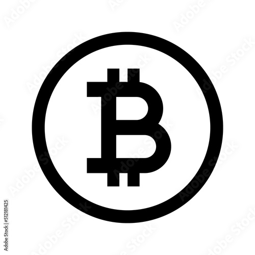 Bitcoin logo. Crypto currency btc vector icon.