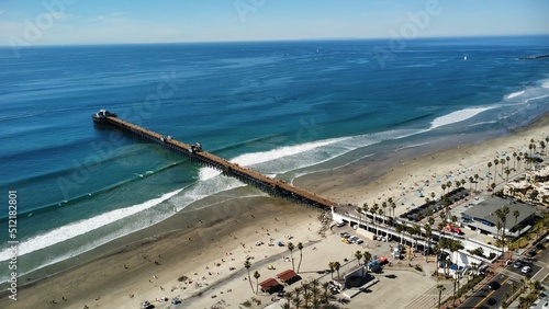 View of Oceanside Pier, near San Diego California