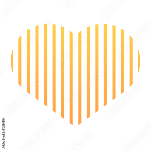 gradient line pattern heart 