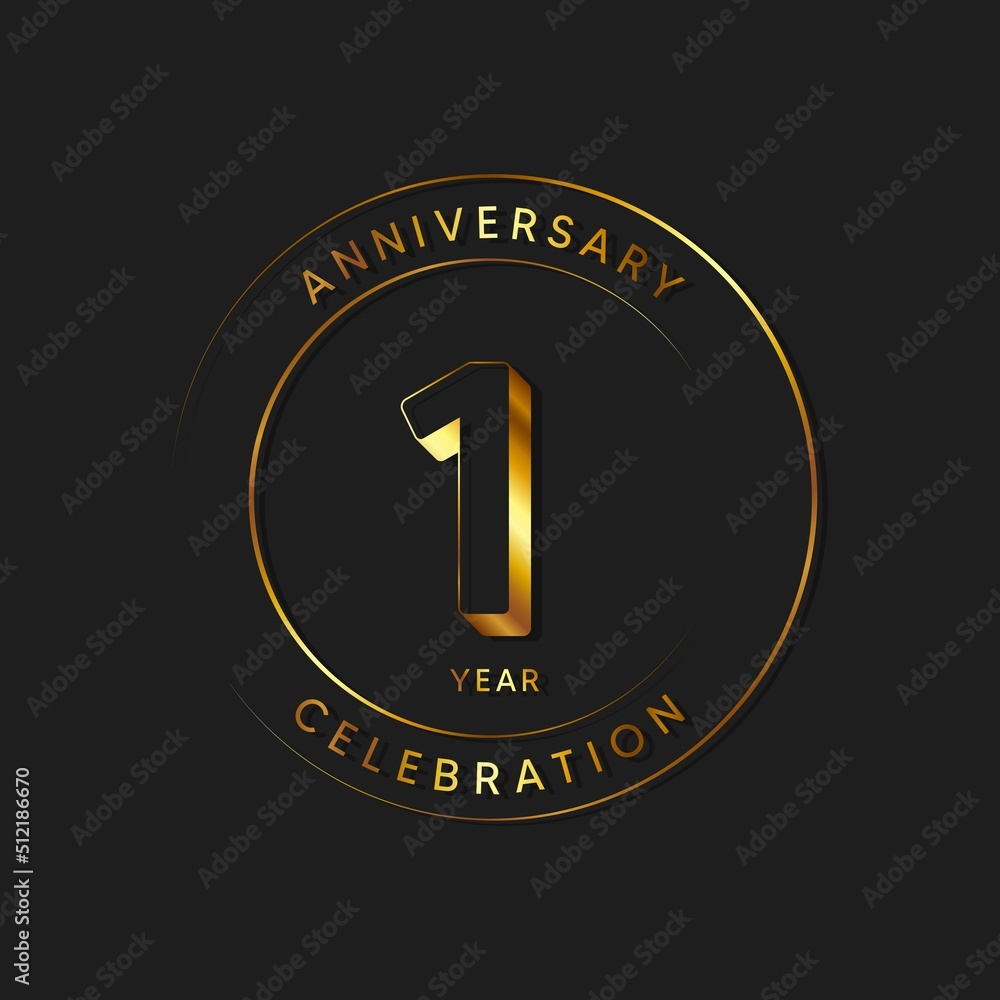 1 Year Anniversary Celebration, Logo, Vector Design Illustration Template 1 Year Anniversary Celebration, Logo, Vector Design Illustration Template