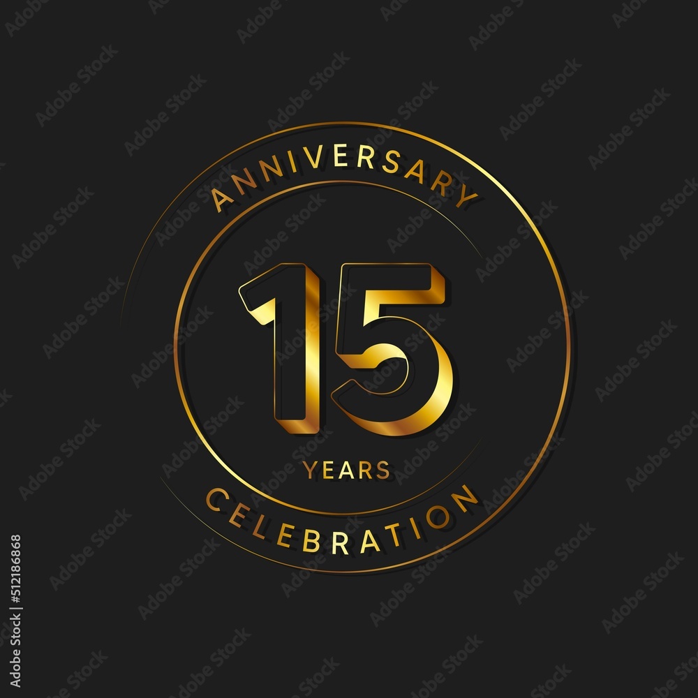 15 Years Anniversary Celebration, Logo, Vector Design Illustration Template 15 Years Anniversary Celebration, Logo, Vector Design Illustration Template