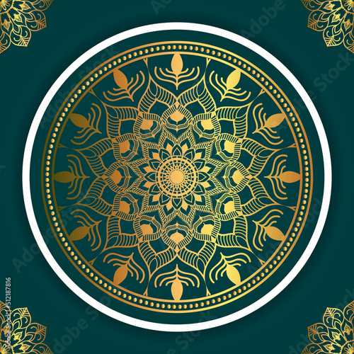 Circle Pattern Creative Luxury Ornamental Mandala, Flower Mandala with gradient color with unique Background Design in gold color vector