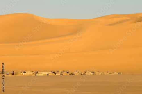 Huts in a desert, Erg Awbari, Fezzan, Libya photo