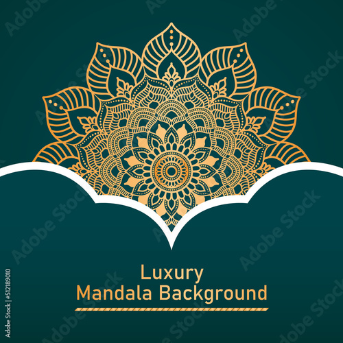 Circle Pattern Creative Luxury Ornamental Mandala, Flower Mandala with gradient color with unique Background Design in gold color vector