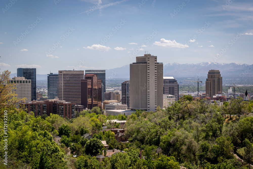 The Skyline of Buildings of Downtown Salt Lake City Utah The Skyline of Buildings of Downtown Salt Lake City Utah