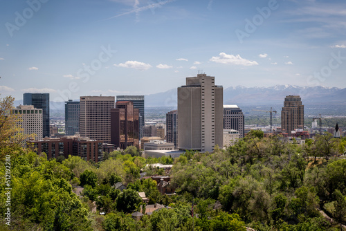 The Skyline of Buildings of Downtown Salt Lake City Utah © Dallas