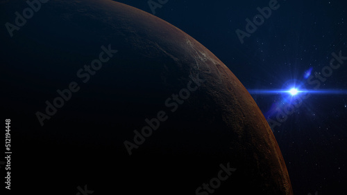 Fototapeta Naklejka Na Ścianę i Meble -  Venus and Sun in Deep Space