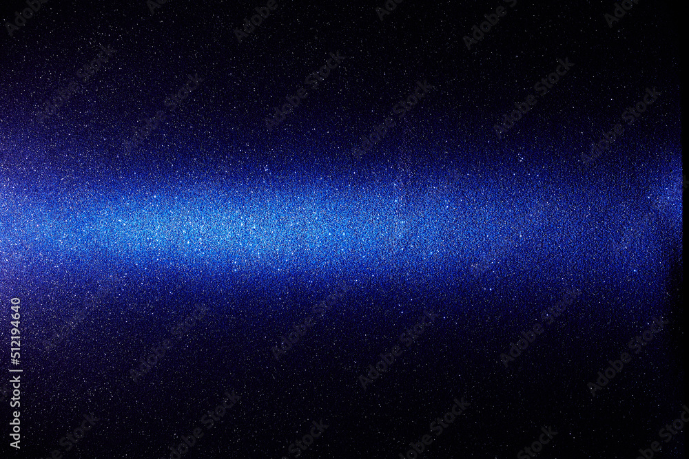 Obraz premium On a dark blue gradient background, a gradient blue horizontal beam of light