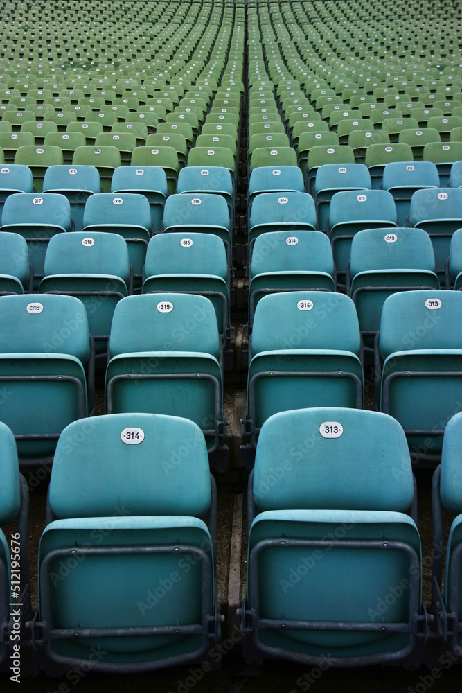 Naklejka premium empty stadium seats