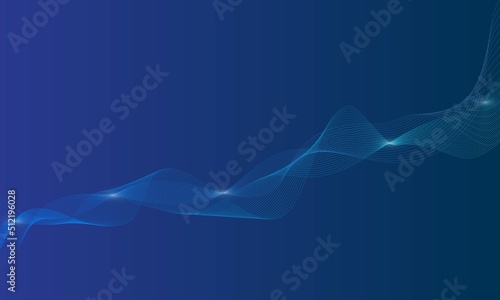 Abstract digital on blue background. Wire frame 3D mesh network line, design sphere, dot and structure. Vector