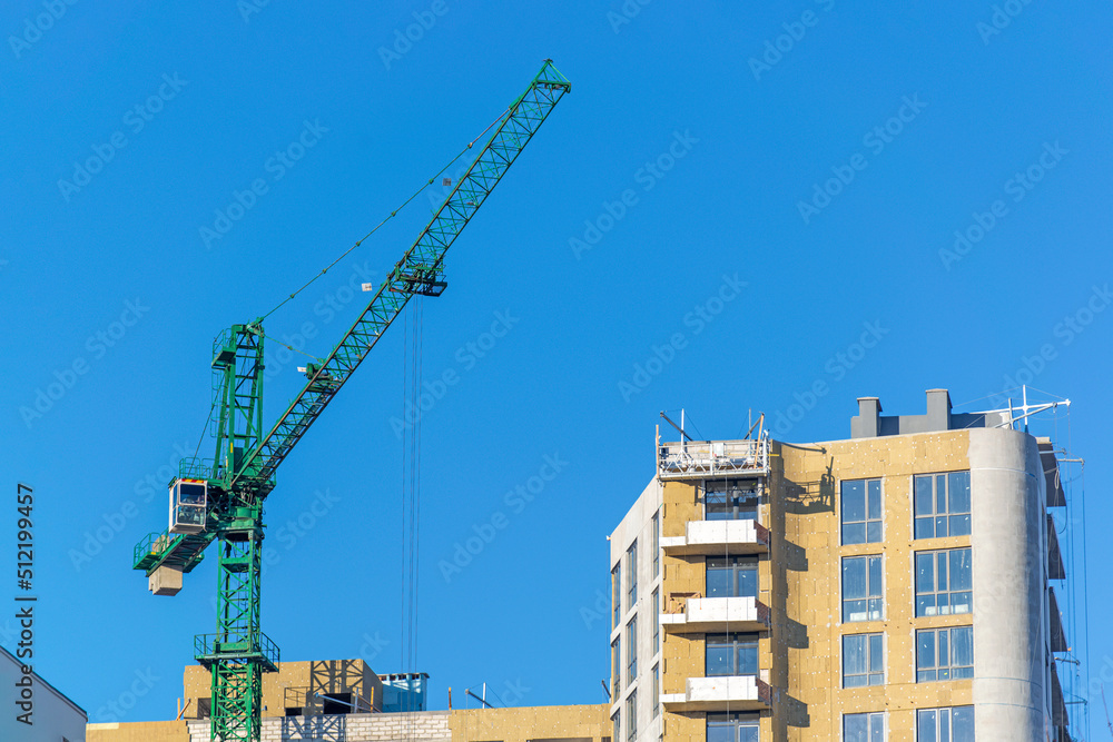 Installation of external wall thermal insulation with rock wool