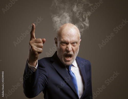 Slika na platnu Angry furious boss shouting at camera