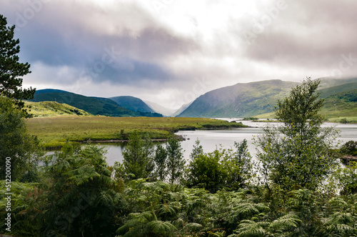 lake and mountains in donegal