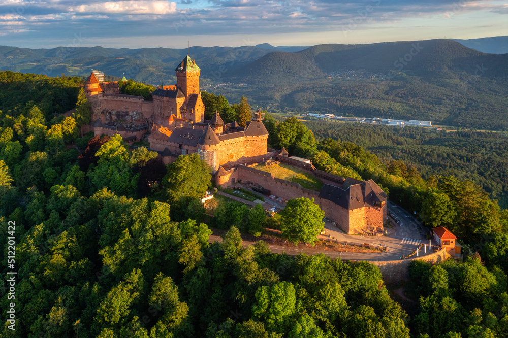 Chateau du Haut-Koenigsbourg castle in Alsace, France