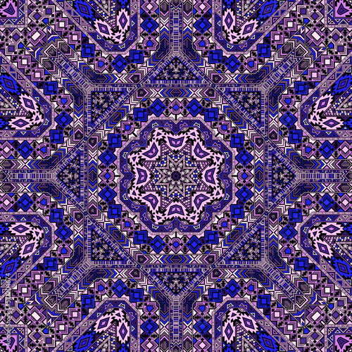 Abstract seamless pattern with geometric elements structure.