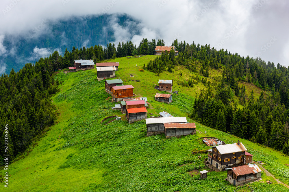 POKUT PLATEAU view with Kackar Mountains. This plateau located in Camlihemsin district of Rize province. Kackar Mountains region. Rize, Turkey. POKUT PLATEAU view with Kackar Mountains. This plateau located in Camlihemsin district of Rize province. Kackar Mountains region. Rize, Turkey.