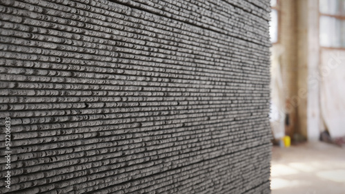 Obraz na płótnie 3D printed concrete wall, architectural background w salonie