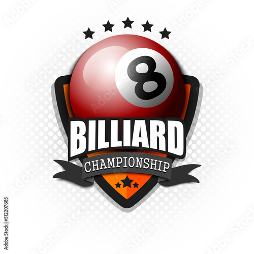 Billiard logo template design