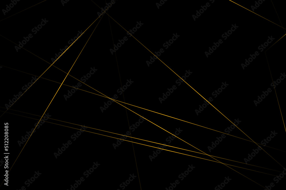 Fototapeta premium Abstract black with gold lines, triangles background modern design. Vector illustration EPS 10.
