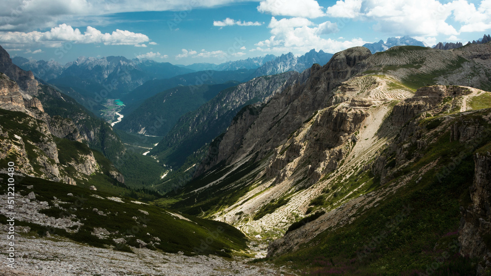 Beautiful mauntain landscape in Italian Dolomites Alps.