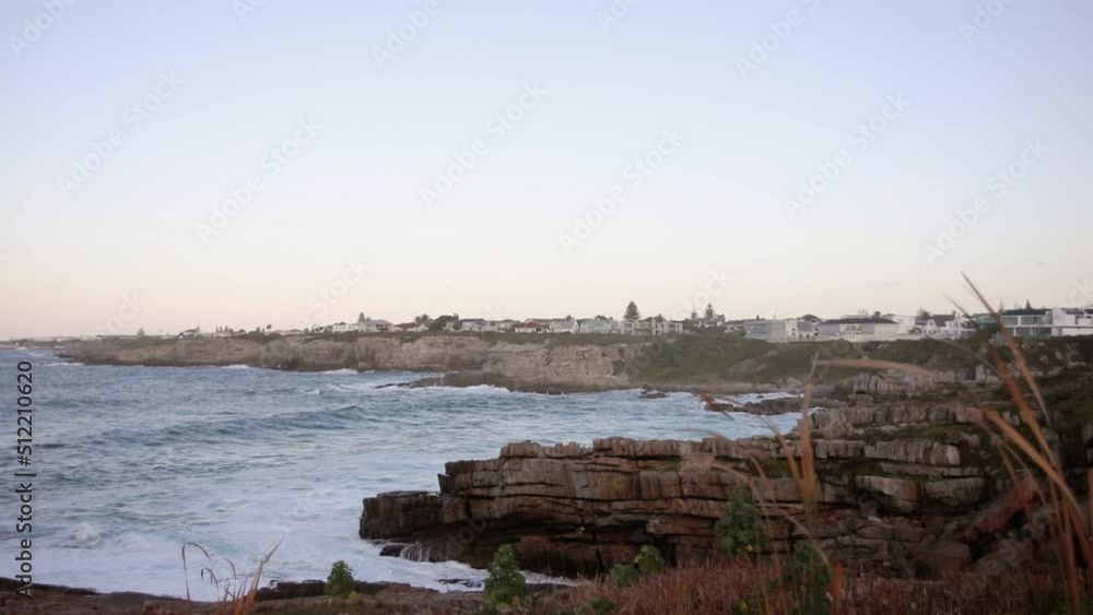 Panoramic view of the famous Hermanus cliff path, a southern South African city, the best city in the world for whale watching from land. Panoramic view of the famous Hermanus cliff path, a southern South African city, the best city in the world for whale watching from land.