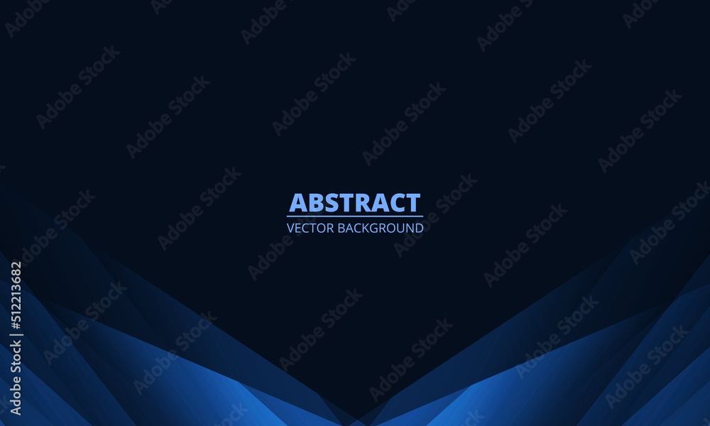 Dark blue modern abstract background with abstract wings and geometric ...