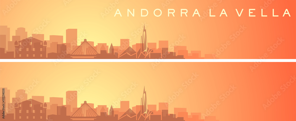 Andorra la Vella Beautiful Skyline Scenery Banner