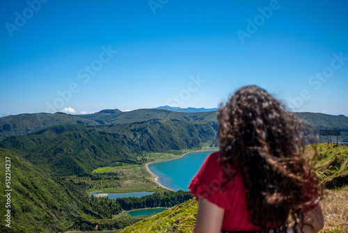 Azores, amazing panoramic view to Lagoa do Fogo - " Fire Lake " -, São Miguel Island in the Azores, Portugal, Europe. © Vitor Miranda