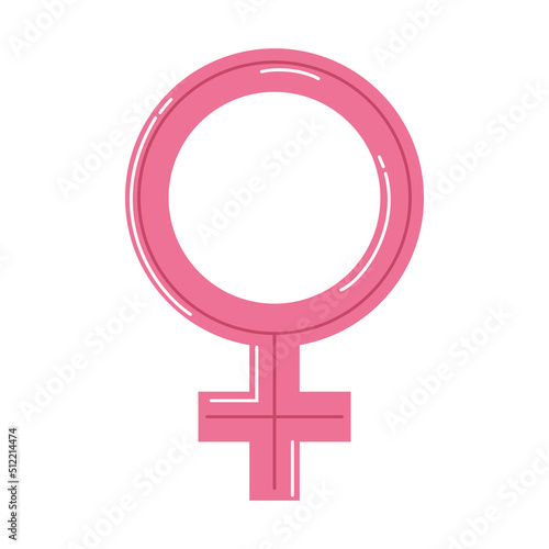 female gender symbol pink