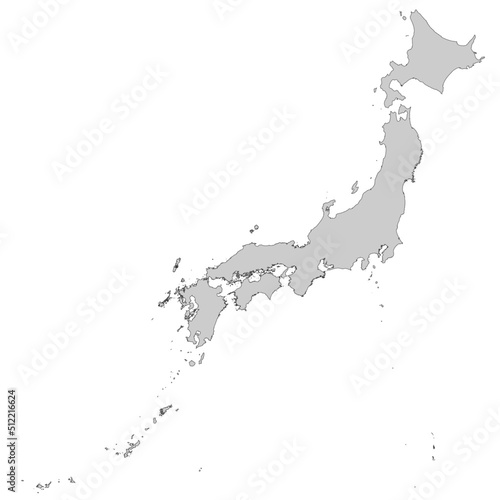 Japan geographic map / Ai Illustrator