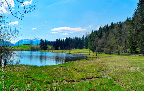 Beautiful lake Egelsee near Unterach am Attersee in Upper Austria photo