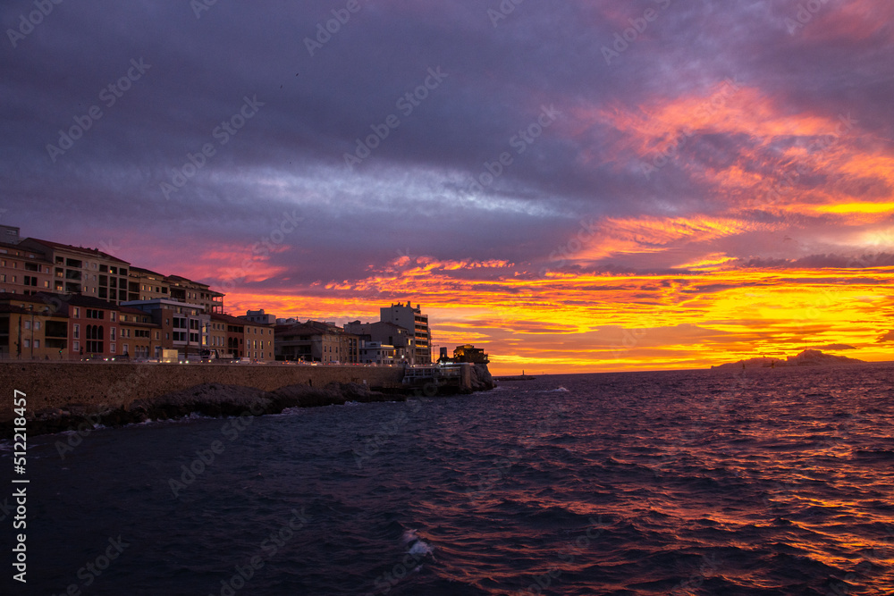 City of Marseille at sunset City of Marseille at sunset