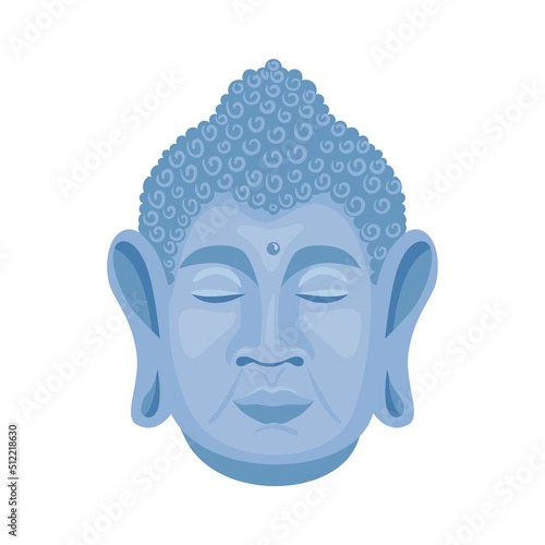 buddha siddharta head blue