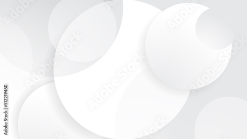 Abstract white circle shape with futuristic concept background