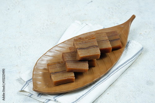 kue lapis engkak ketan- is one of the original Indonesian layer cakes from Lampung and is also popular in Palembang photo