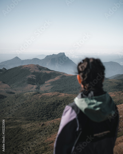 person in the mountains