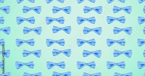 Full frame shot of blue bow ties against colored background