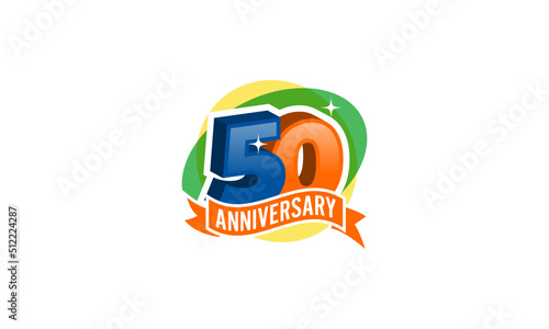 50 years anniversary Template vector