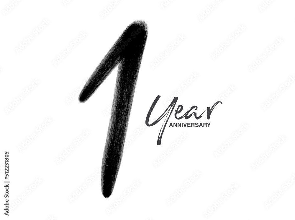 1 Years Anniversary Celebration Vector Template, 1 Years logo design, 1th birthday, Black Lettering Numbers brush drawing hand drawn sketch, number logo design vector illustration
1 Years Anniversary Celebration Vector Template, 1 Years logo design, 1th birthday, Black Lettering Numbers brush drawing hand drawn sketch, number logo design vector illustration