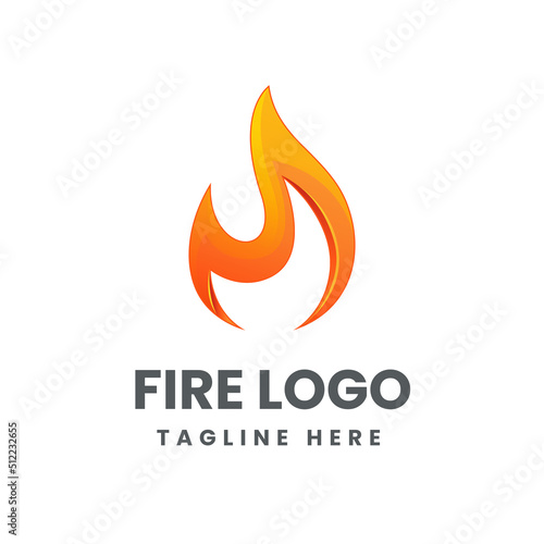Premium vector 3d fire logo